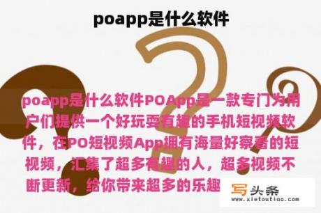 poapp是什么软件