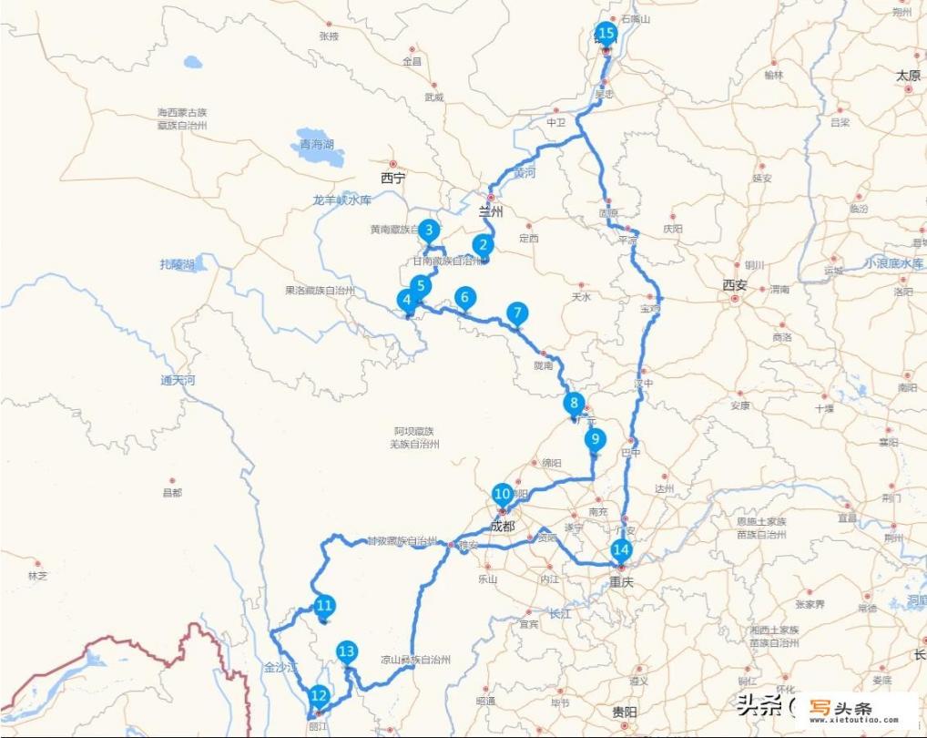 从银川出发，途经甘南、阆中、成都、重庆、九寨沟、稻城亚丁的行程怎么安排比较好