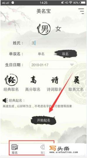 有没有取名字的软件？
